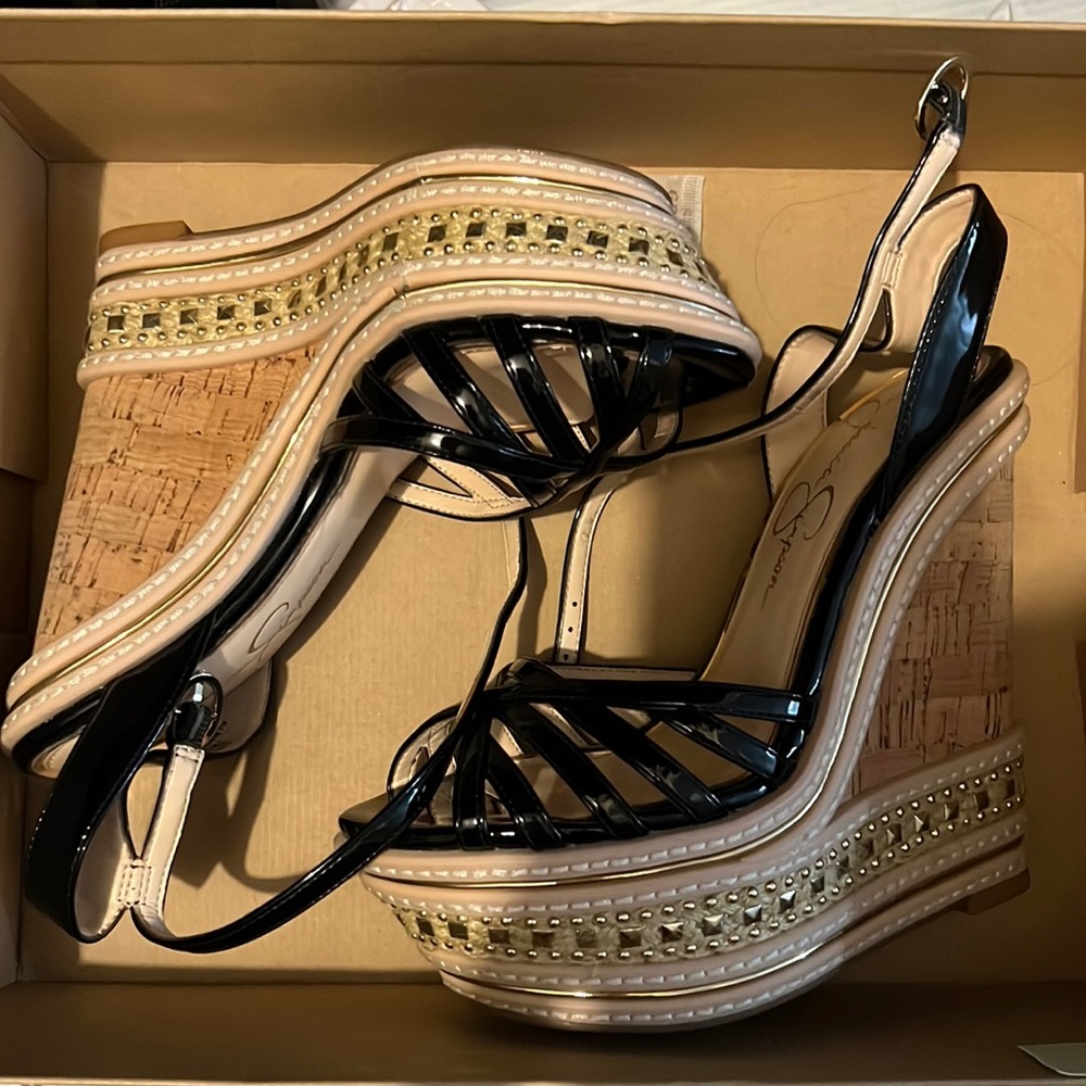Jessica Simpson tall wedges